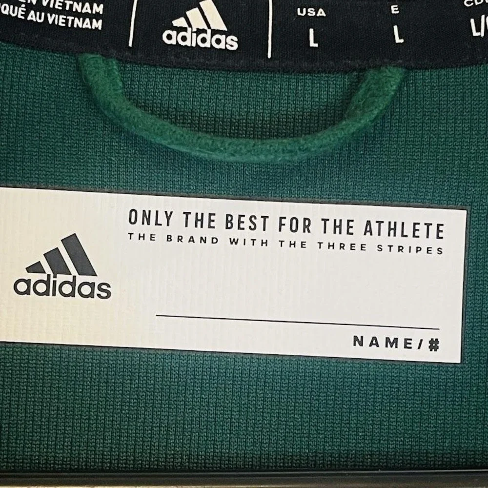 Minnesota Wild Jacket Mens Large Green NHL Hockey Zip Coat Adidas‎ Pockets Logo